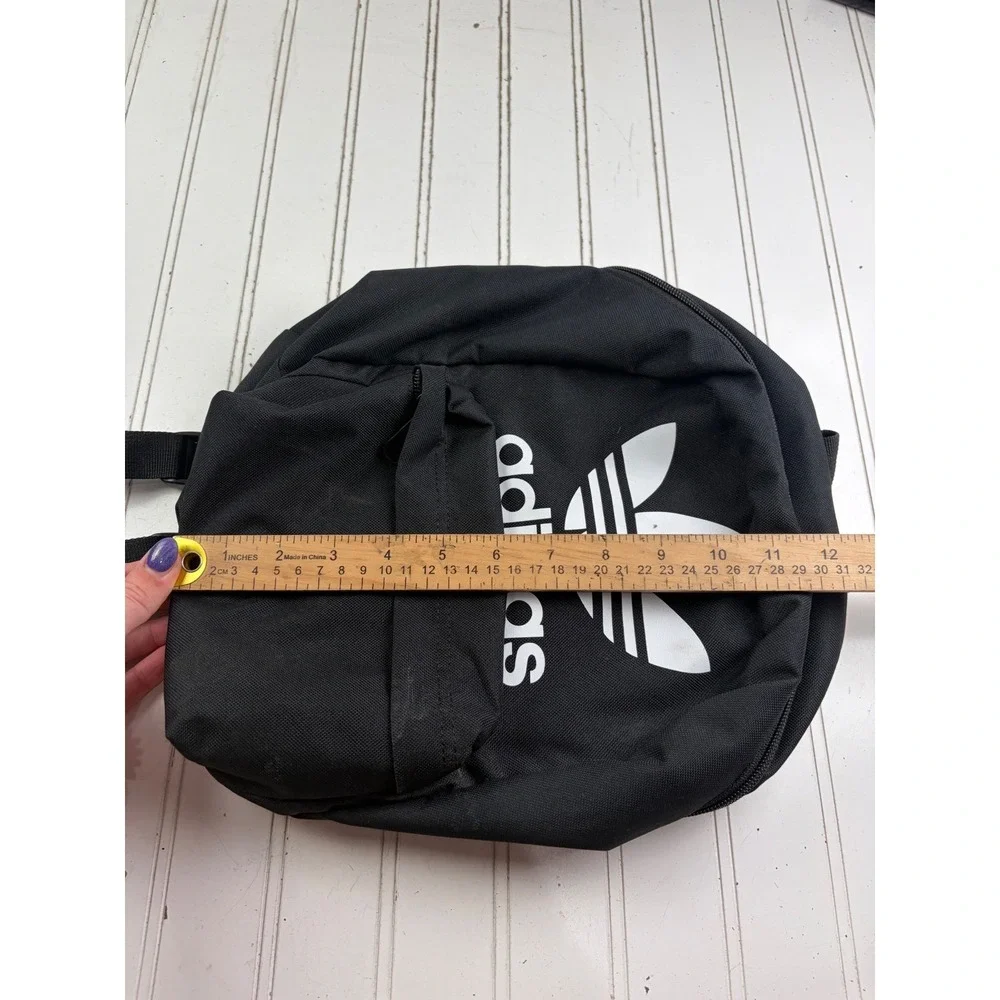 Adidas Originals Black White Logo Rucksack School Backpack Bag Unisex